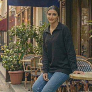 classic luxe wool polo sweater