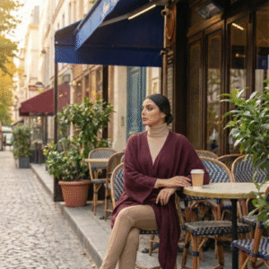 urban luxe wool tie front wrap