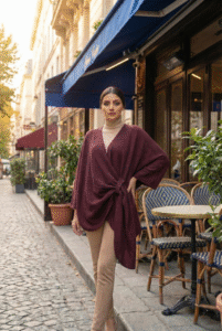 urban luxe wool tie front wrap