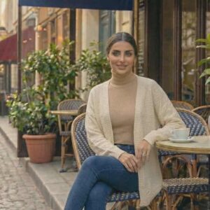 cozy trico knit open cardigan