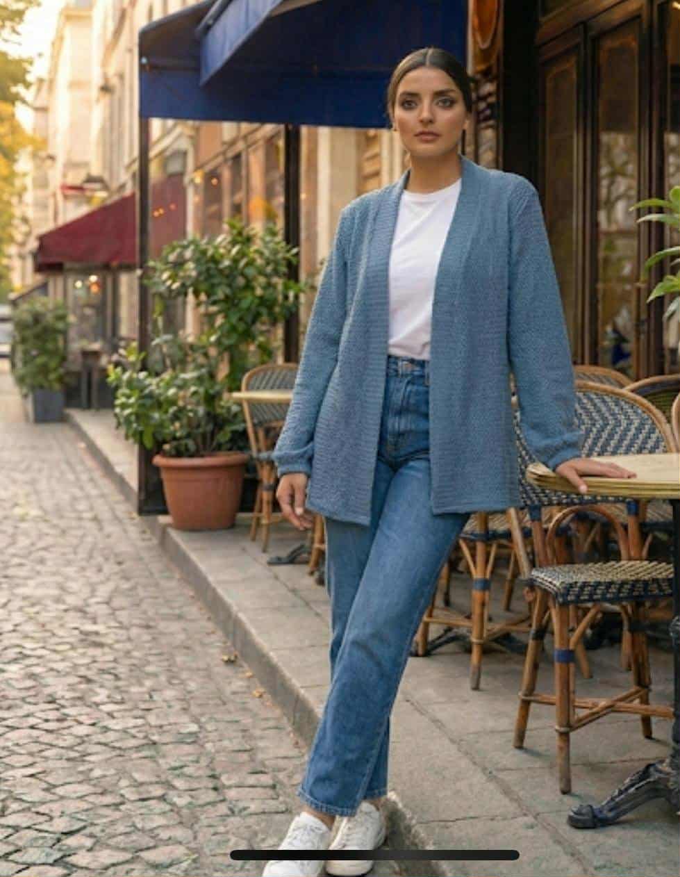 cozy trico knit open cardigan cozy trico knit open cardigan